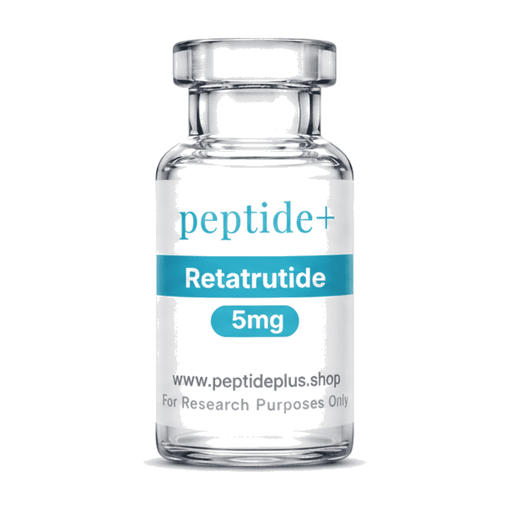 Peptide+ Retatrutide 5mg lyophilised vial